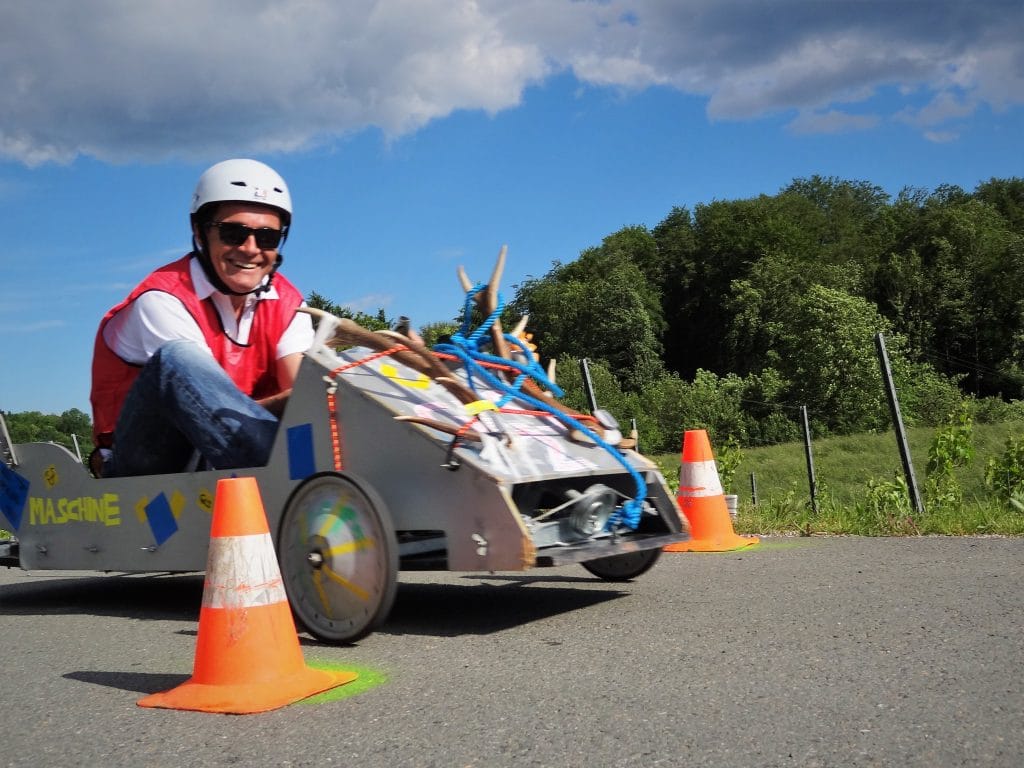 Winzer trifft auf Rennfahrer